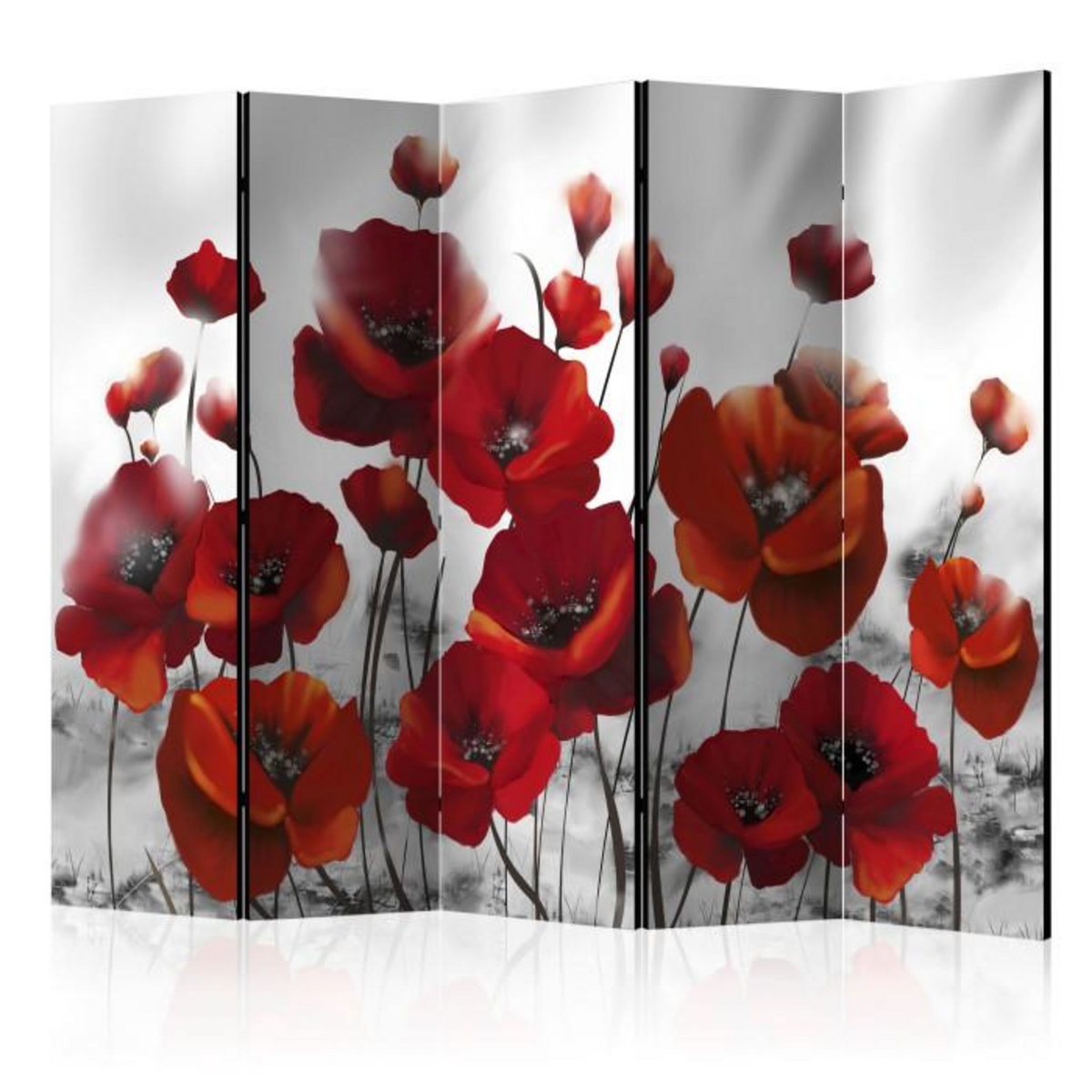 Paris Prix Paravent 5 Volets  Poppies in the Moonlight  172x225cm