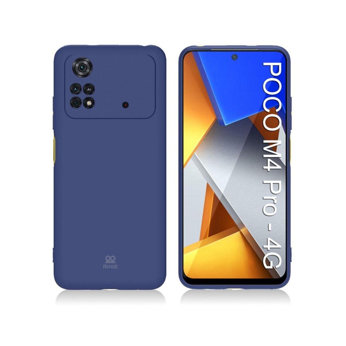 IBROZ Coque Xiaomi Poco M4 Pro 4G Silicone Bleu