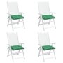 VIDAXL Coussins de chaise 4 pcs vert 50x50x7 cm tissu oxford