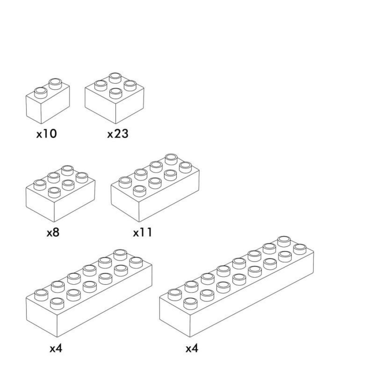HUBELINO Hubelino complément briques blanches 60 pièces