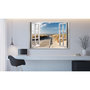 Voir la diapositive 2 : Paris Prix Tableau Imprimé  Window : View of the Beach
