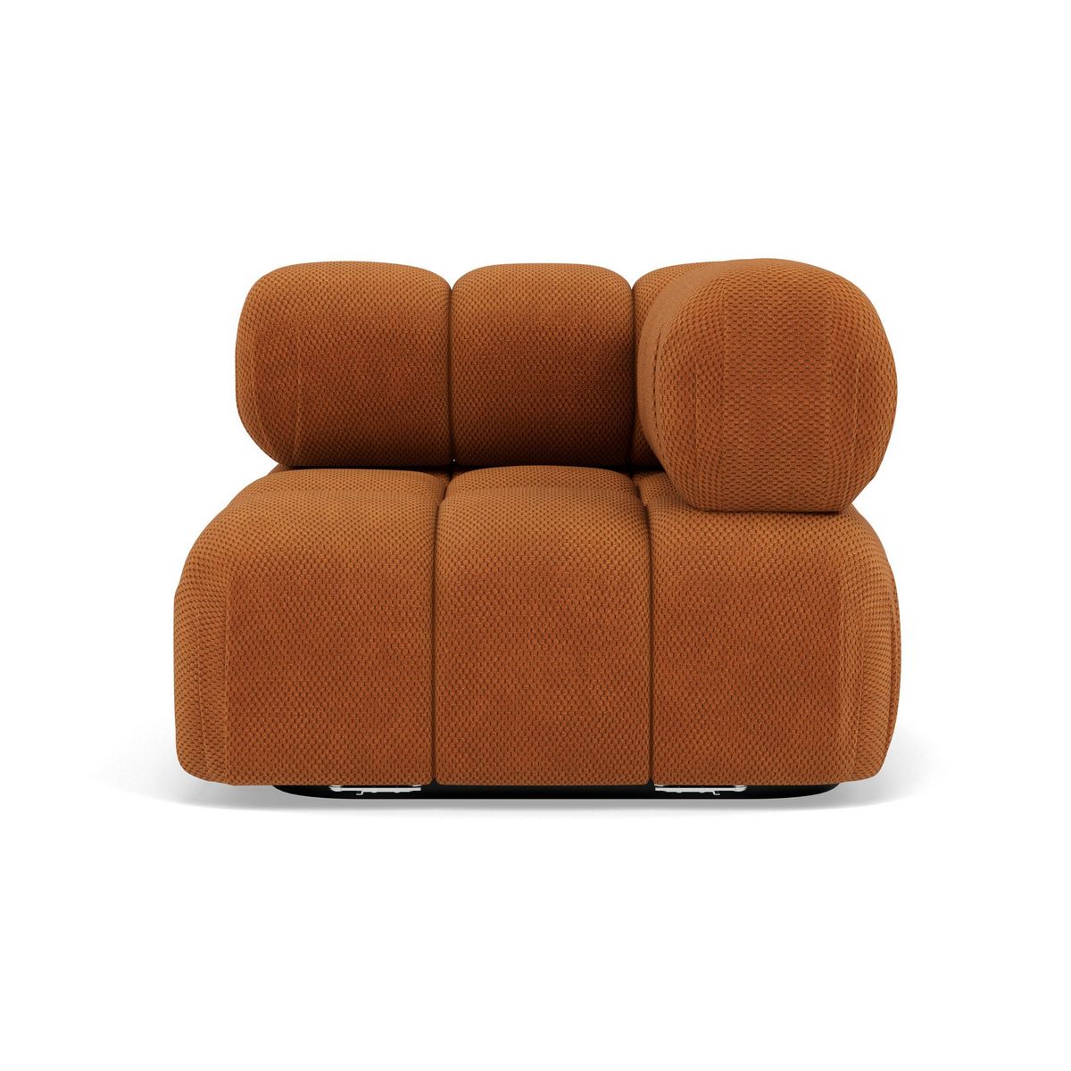 LISA DESIGN Ruby - module d'assise d'angle droit en velours texturé