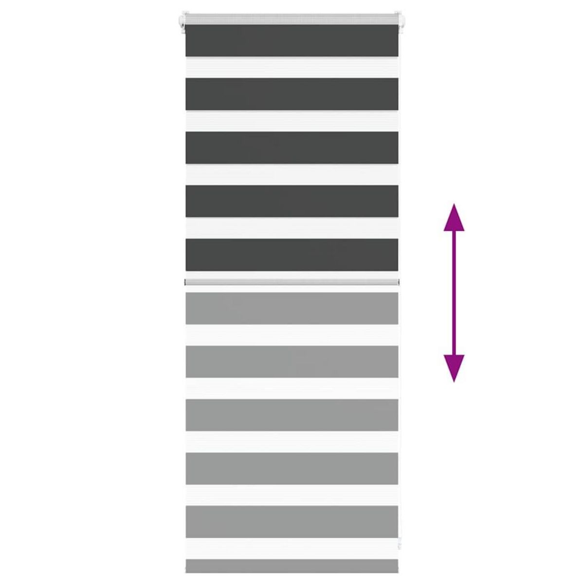 VIDAXL Store zebre noir 60x100 cm largeur du tissu 55,9 cm polyester