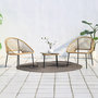 Voir la diapositive 6 : CONCEPT USINE Salon de jardin 2 places avec table naturel ACAPULCO