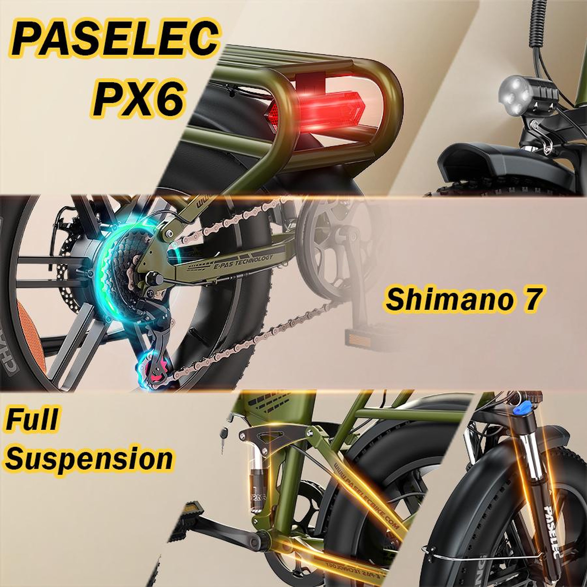 Voir la diapositive 6 : PASELEC Vélo électrique pliable PASELEC PX6