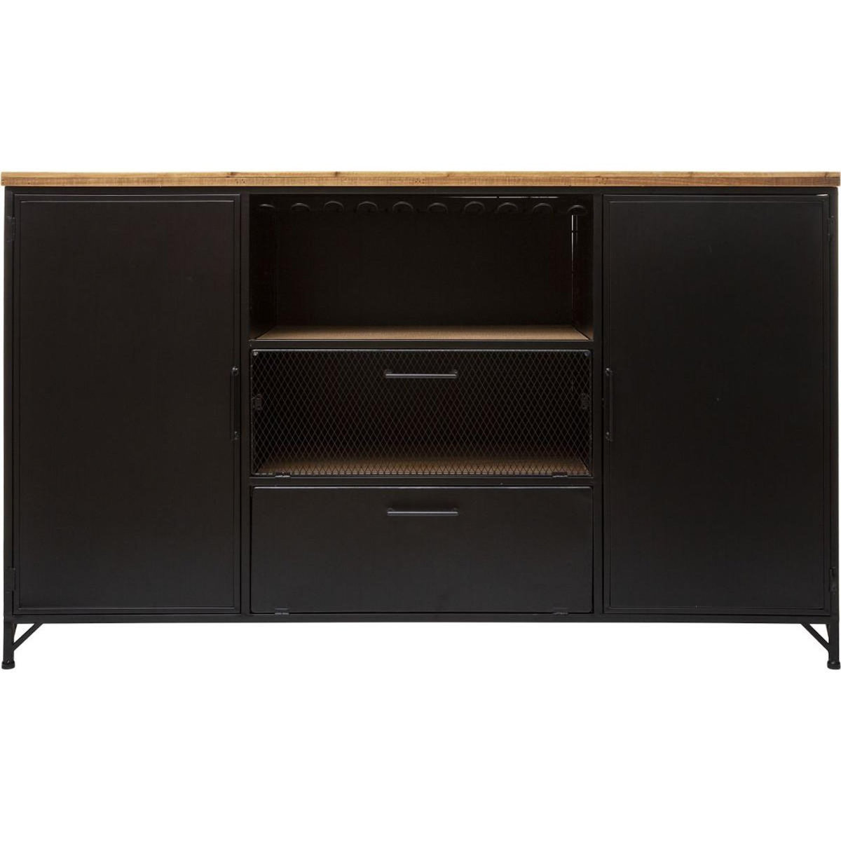 ATMOSPHERA Buffet 2 Portes & 2 Niveaux  Cierna  140cm Noir