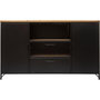 Voir la diapositive 3 : ATMOSPHERA Buffet 2 Portes & 2 Niveaux  Cierna  140cm Noir