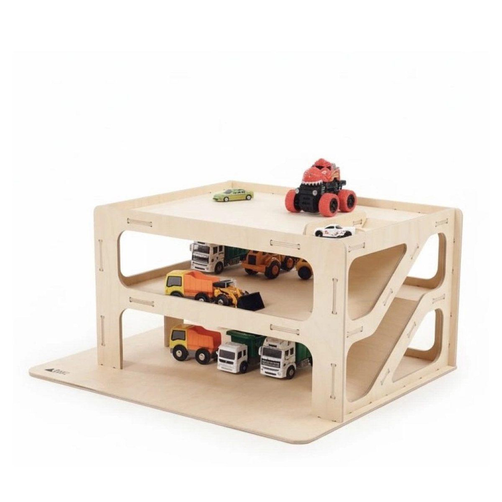BAAVI Garage en bois enfant - naturel