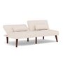 Voir la diapositive 3 : BEST MOBILIER Philae - canapé convertible clic-clac 2 places - en simili