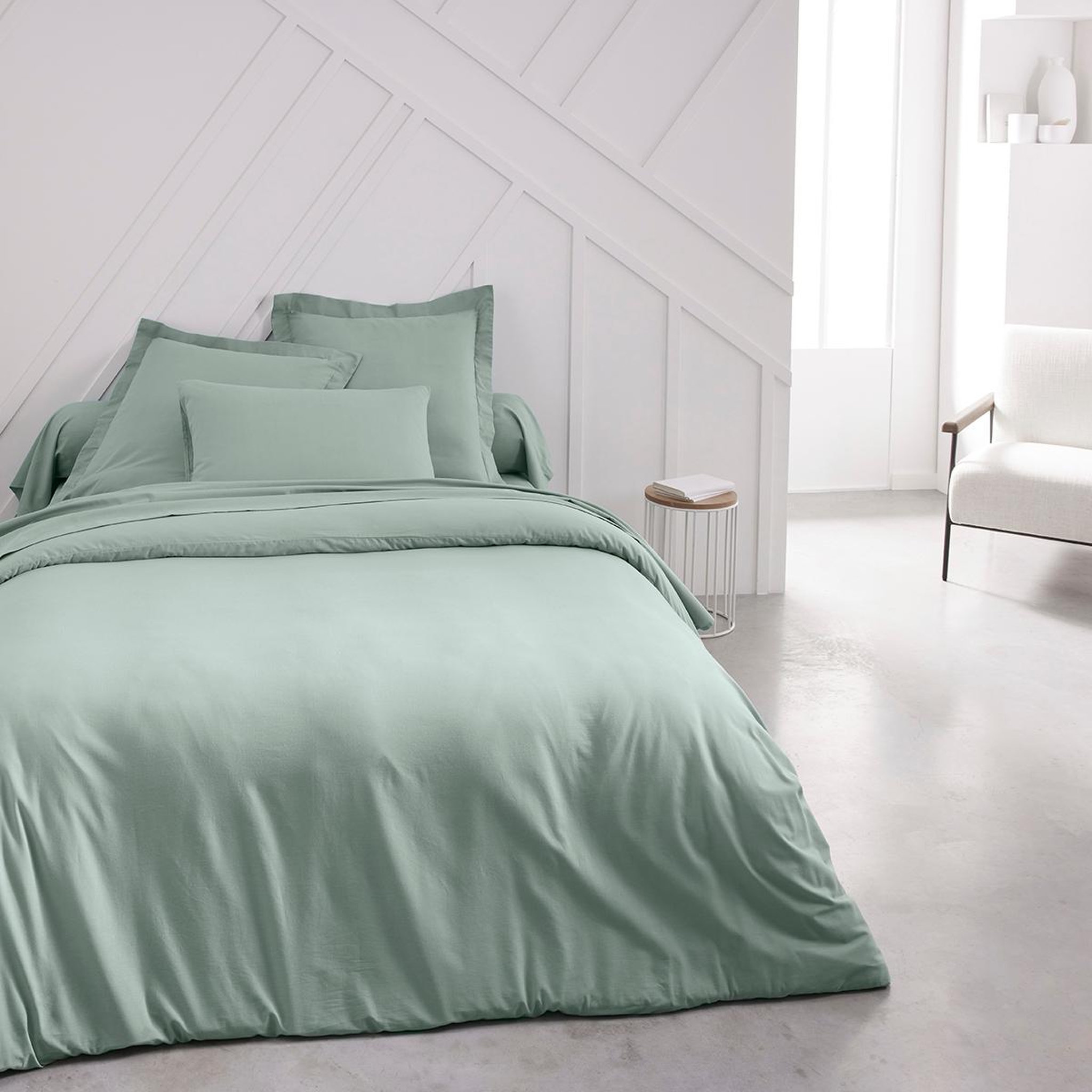 Voir la diapositive 1 : TODAY Drap housse uni en Coton 57 fils ESSENTIAL 