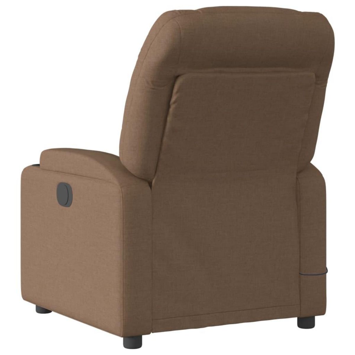 VIDAXL Fauteuil inclinable de massage electrique marron tissu