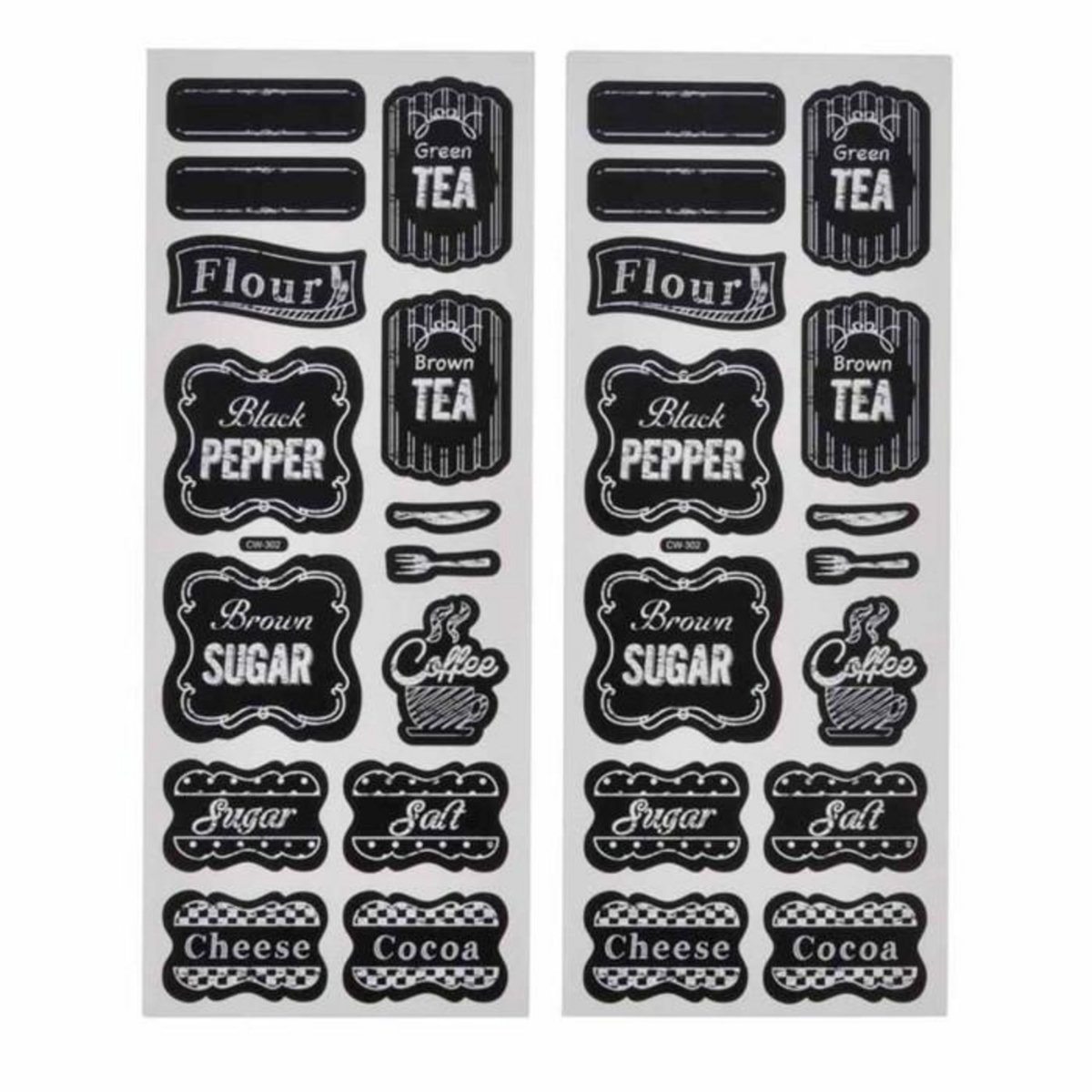 Paris Prix Stickers Ardoise  Cuisine  10x25cm Noir