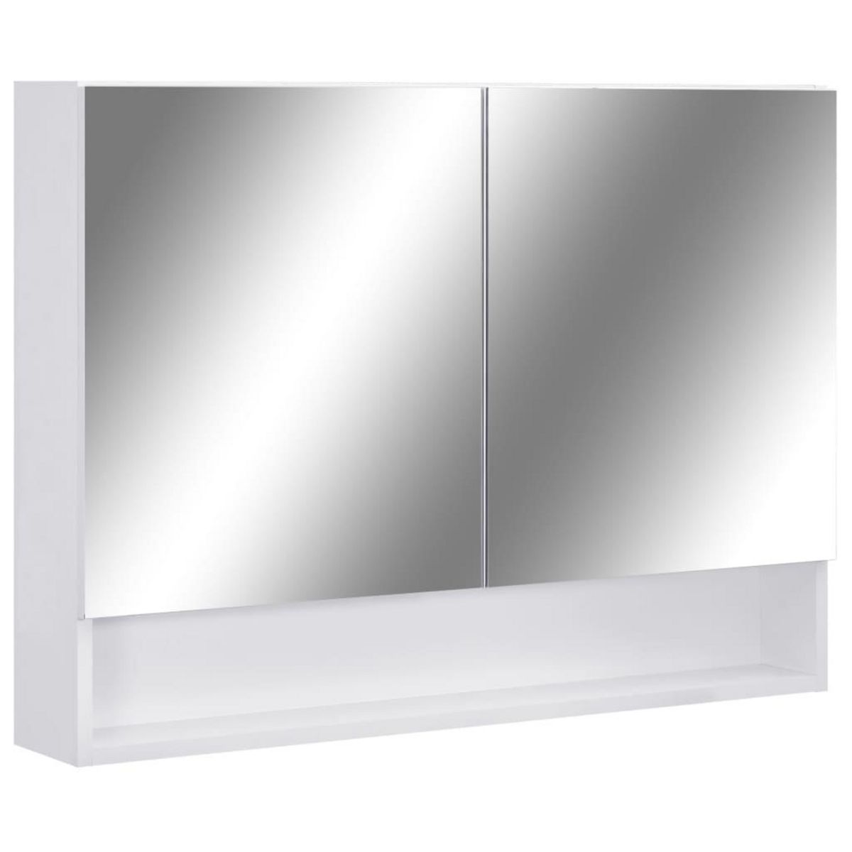 VIDAXL Armoire a miroir de salle de bain LED Blanc 80x15x60 cm MDF