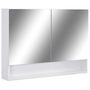 Voir la diapositive 2 : VIDAXL Armoire a miroir de salle de bain LED Blanc 80x15x60 cm MDF