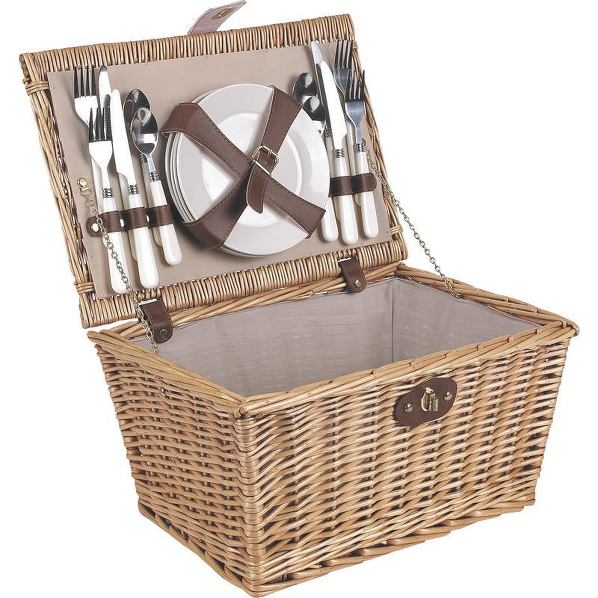 Aubry gaspard Panier pique-nique avec 4 assiettes + couverts - PPI1130C