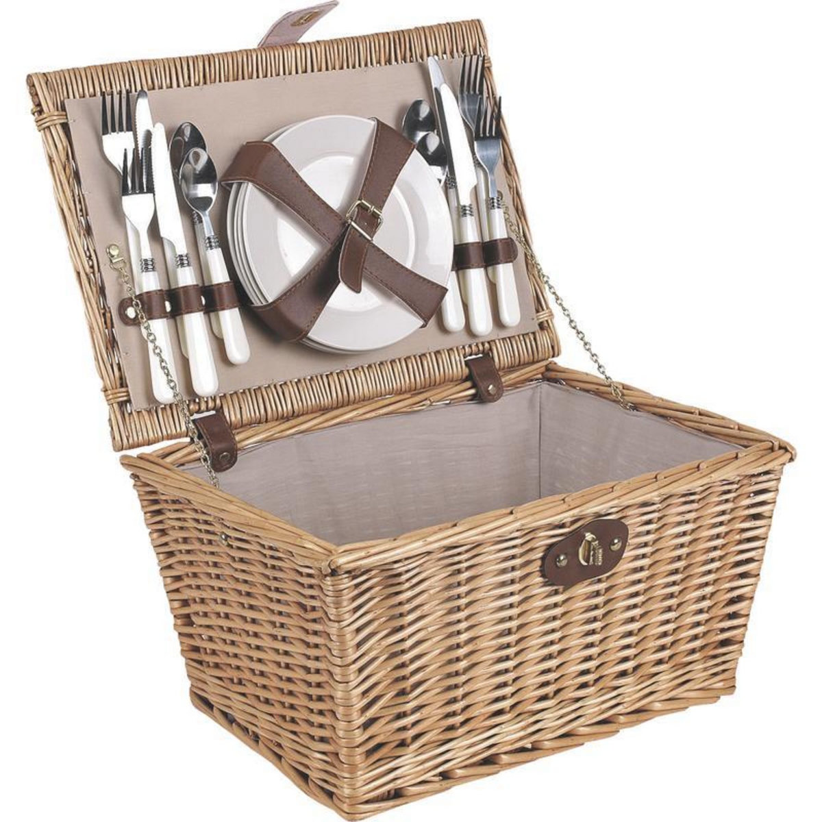 Aubry gaspard Panier pique-nique avec 4 assiettes + couverts - ppi1130c