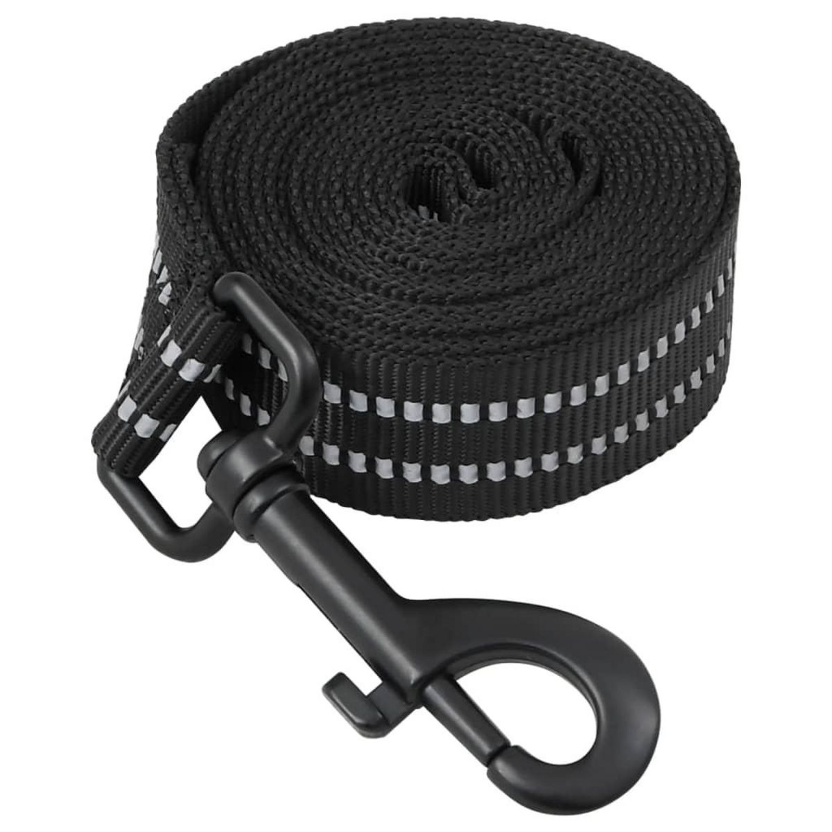 VIDAXL Harnais pour chien avec laisse et collier reglables noir L