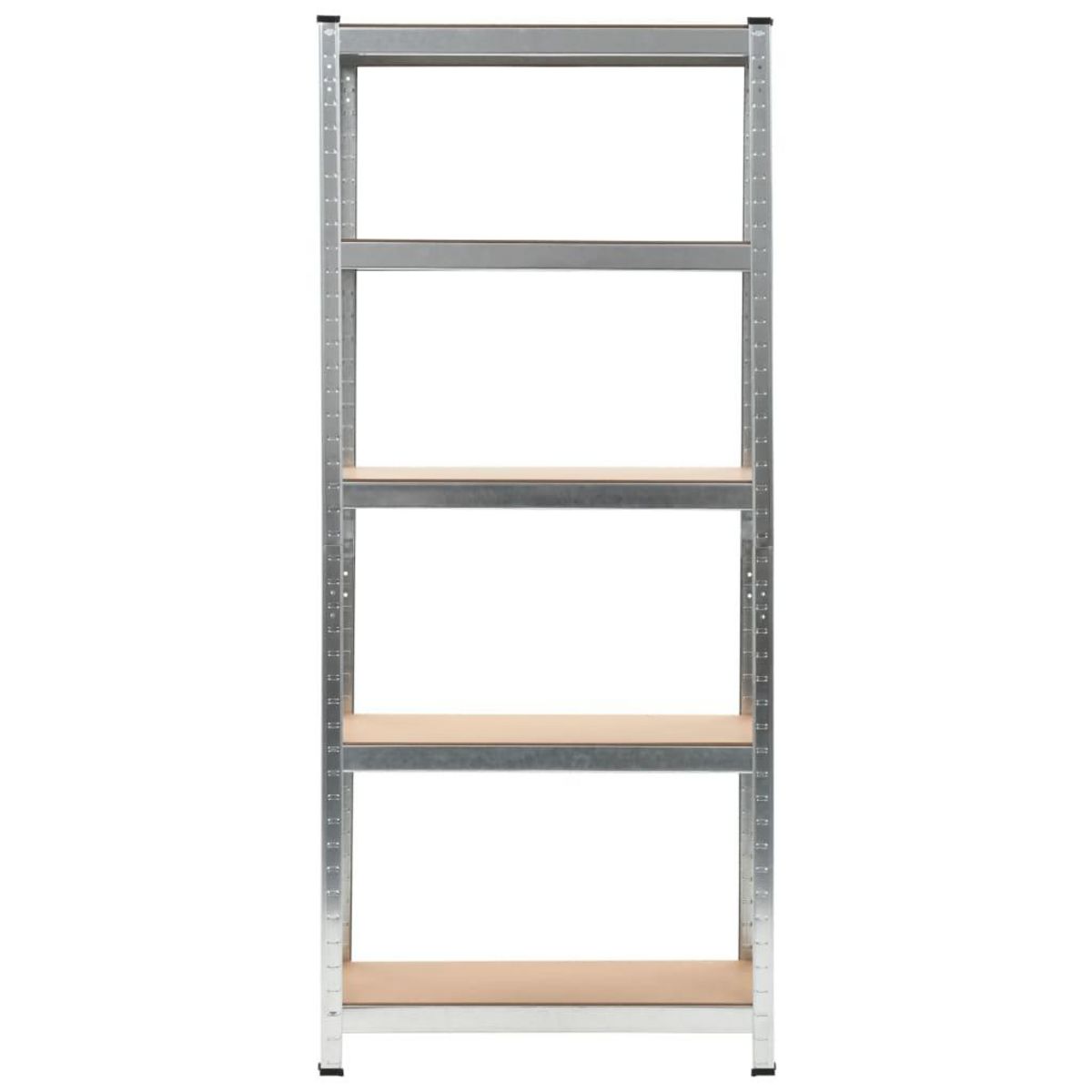 VIDAXL Etagere de rangement 5 niveaux Argente Acier et bois ingenierie