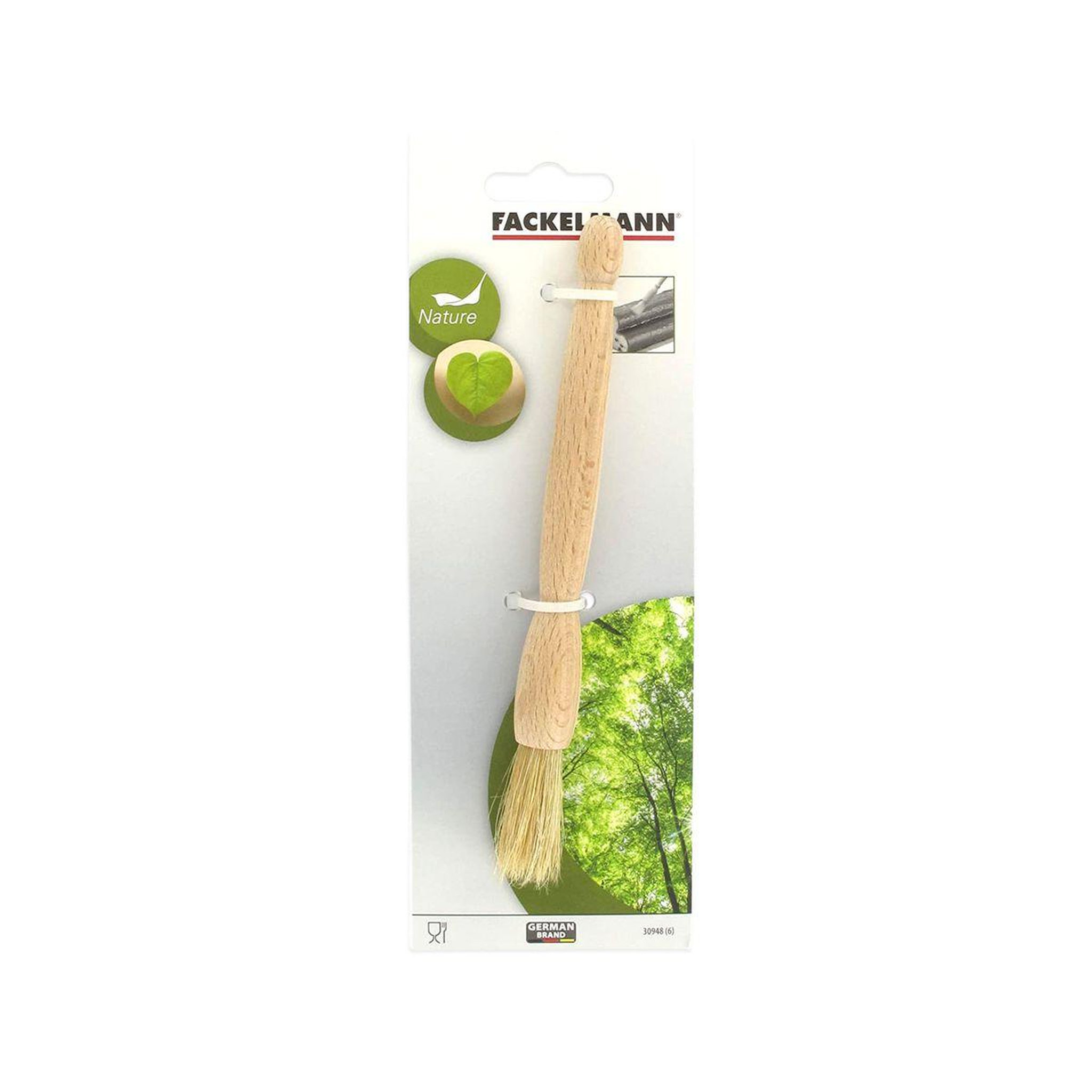Voir la diapositive 5 : Fackelmann Pinceau de cuisine et de pâtisserie 18 cm en poils de porc Fackelmann Wood Edition