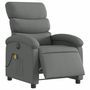 Voir la diapositive 3 : VIDAXL Fauteuil inclinable de massage electrique gris fonce tissu