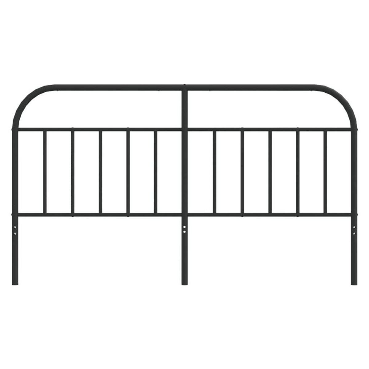 VIDAXL Tete de lit metal noir 180 cm