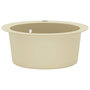 Voir la diapositive 5 : VIDAXL Evier de cuisine Granit Seul lavabo Rond Beige