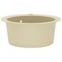 Voir la diapositive 5 : VIDAXL Evier de cuisine Granit Seul lavabo Rond Beige