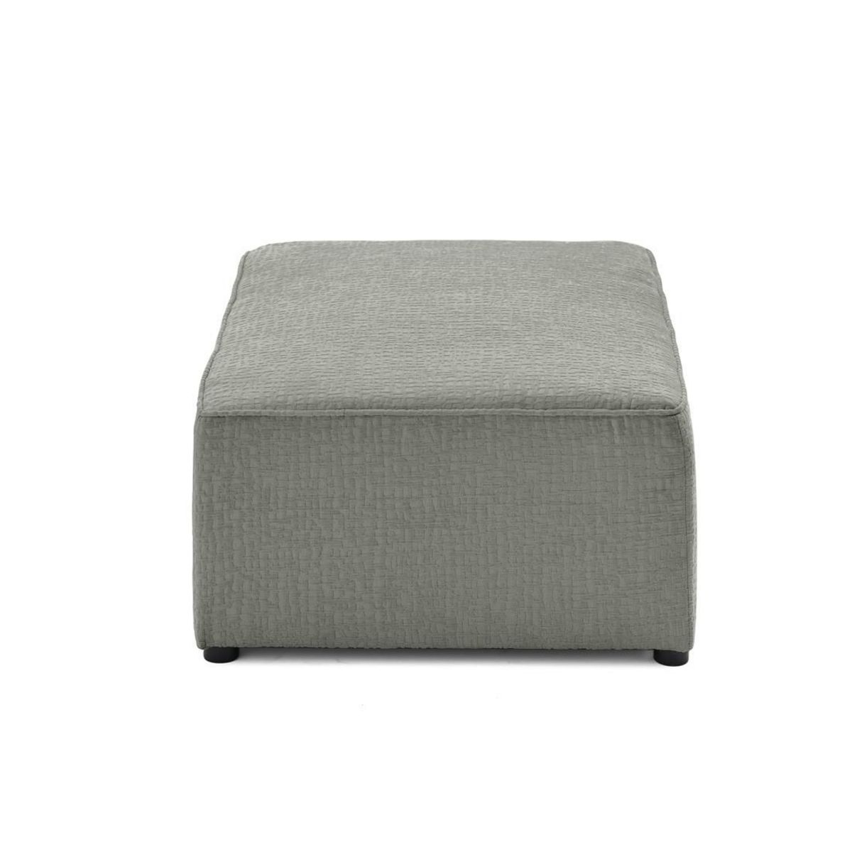 BEST MOBILIER Topaze - pouf - en tissu velours relief