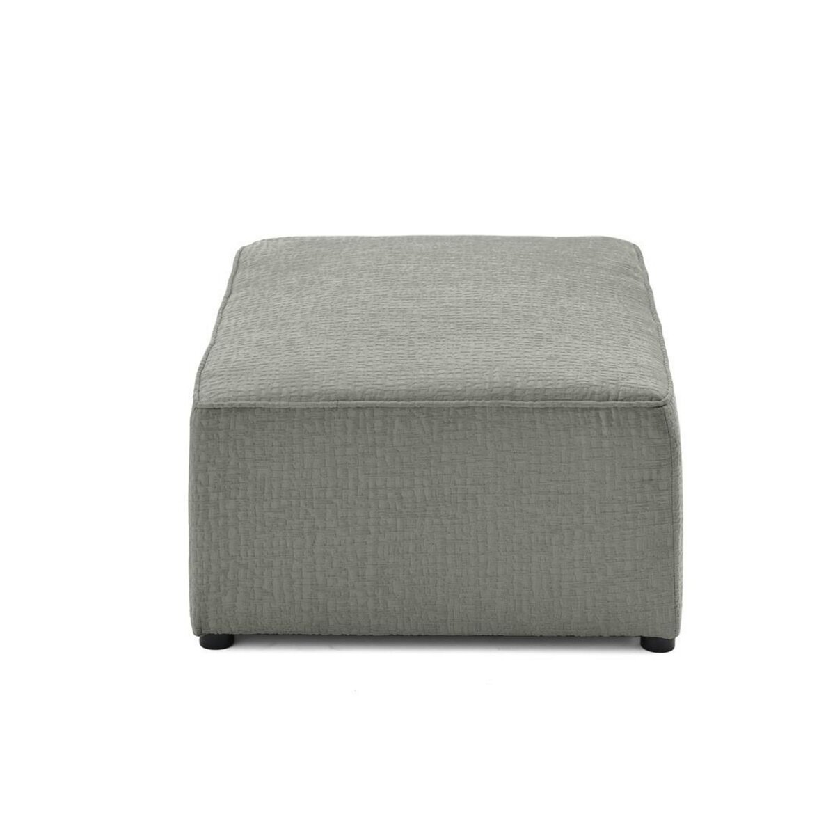 BEST MOBILIER Topaze - pouf - en tissu velours relief