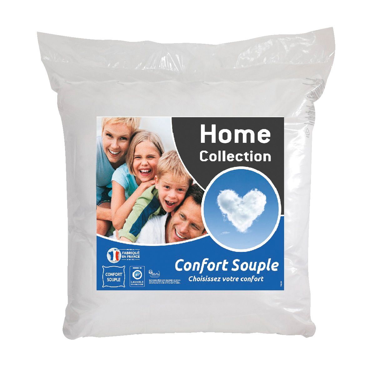 Lot de 2 oreillers confort souple 