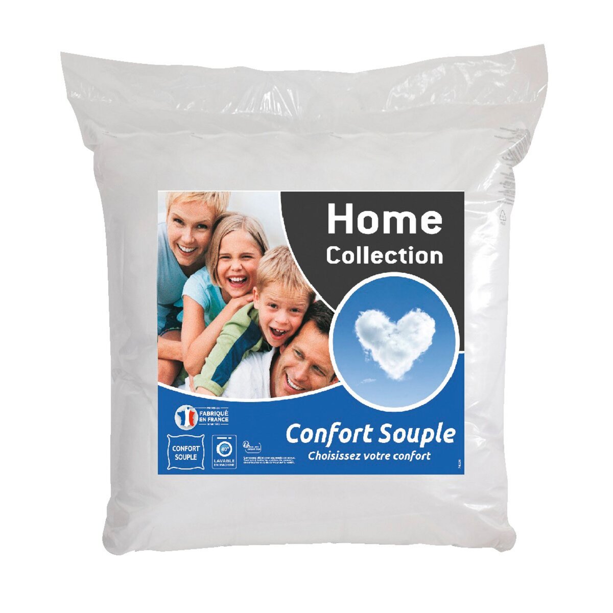 Lot de 2 oreillers confort souple 