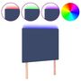 Voir la diapositive 2 : VIDAXL Tete de lit a LED Bleu 90x5x118/128 cm Tissu