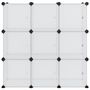 Voir la diapositive 3 : VIDAXL Cubes de rangement 9 pcs avec portes Transparent PP