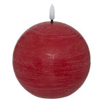 ATMOSPHERA Bougie Boule à LED  Molia  8cm Rouge