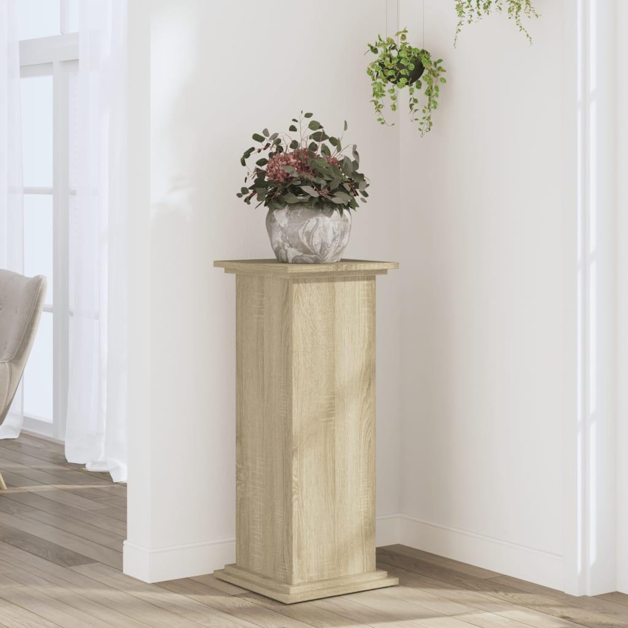 VIDAXL Support pour plantes chene sonoma 33x33x80 cm bois d'ingenierie