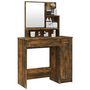 Voir la diapositive 4 : VIDAXL Coiffeuse avec miroir Chene fume 86,5x35x136 cm