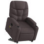 Voir la diapositive 3 : VIDAXL Fauteuil inclinable de massage electrique Marron fonce Tissu