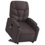 Voir la diapositive 3 : VIDAXL Fauteuil inclinable de massage electrique Marron fonce Tissu