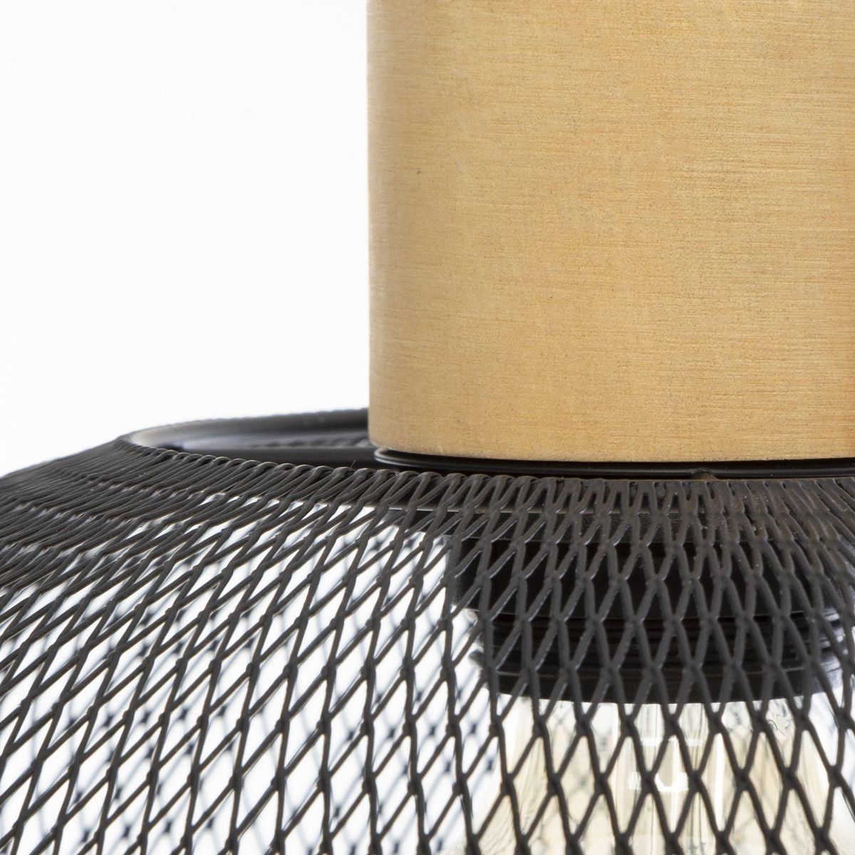 ATMOSPHERA Suspensions en métal et bois de Pin Sam - Noir