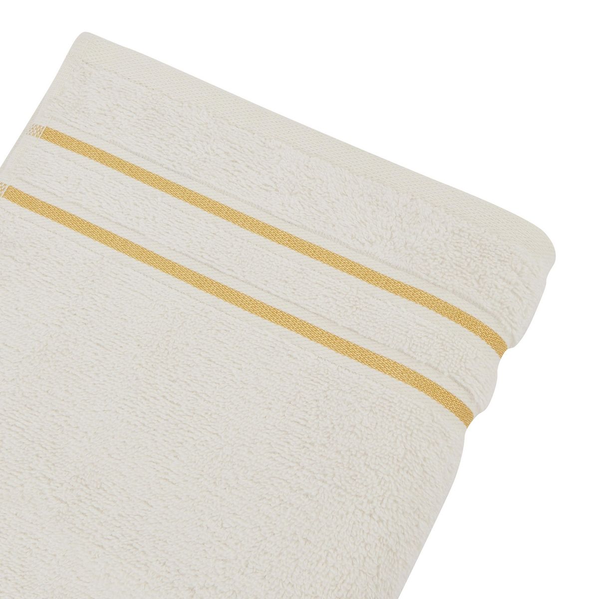 ACTUEL Coffret cadeau 2 serviettes 30x50 + 2 serviettes 50x90 en coton liteau doré 