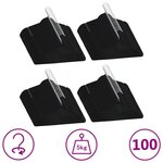 VIDAXL Cintres antiderapants 100 pcs Noir Velours