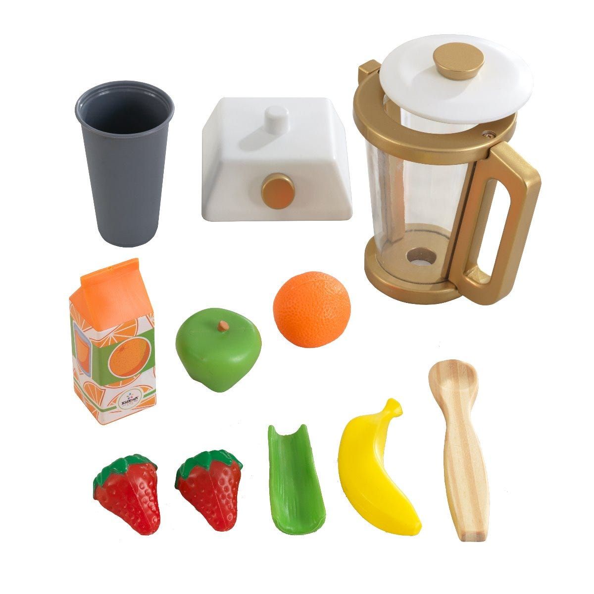 Kidkraft Ensemble dinette smoothie avec blender doré + accessoires