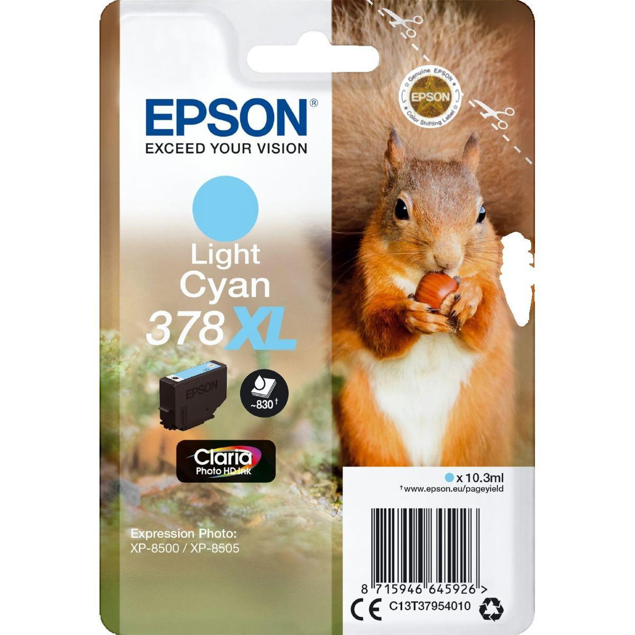 Epson Cartouche XL Epson Squirrel 378XL Cyan Clair