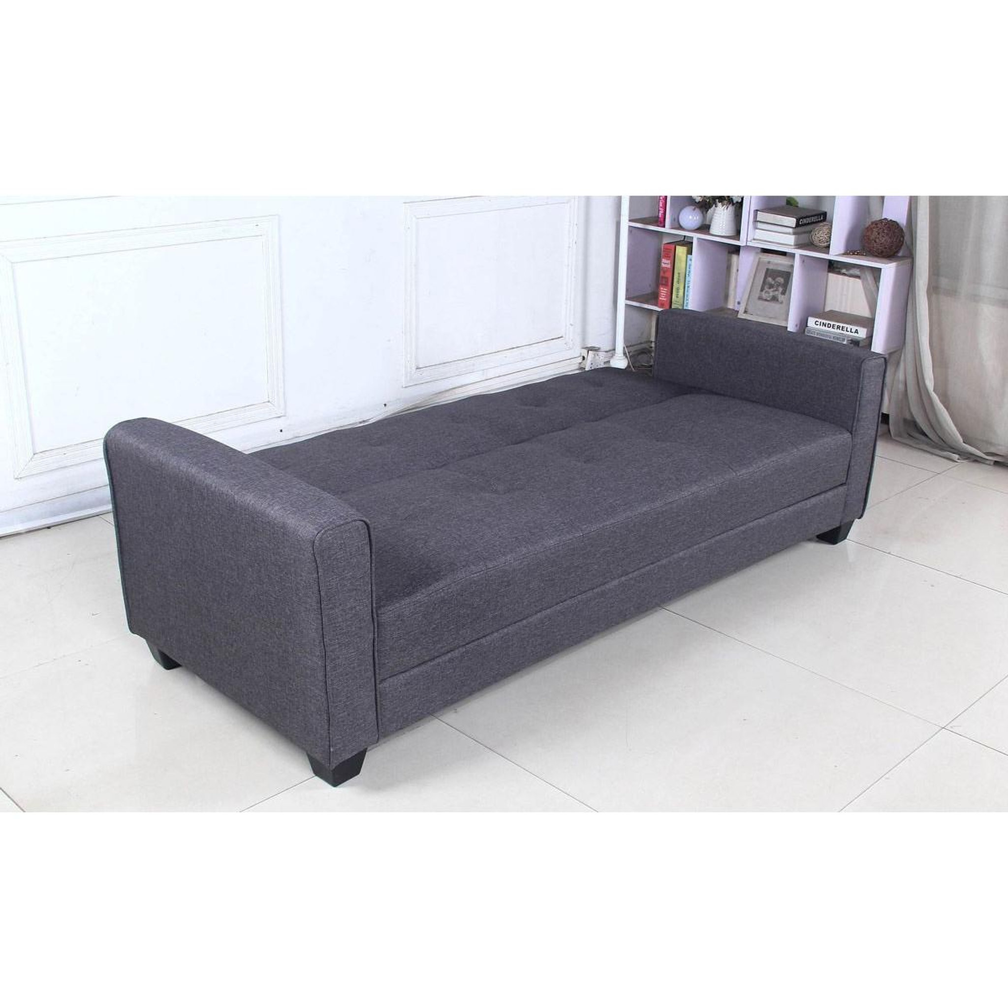 Voir la diapositive 4 : Paris Prix Canapé convertible 3 places  tosello  200cm gris