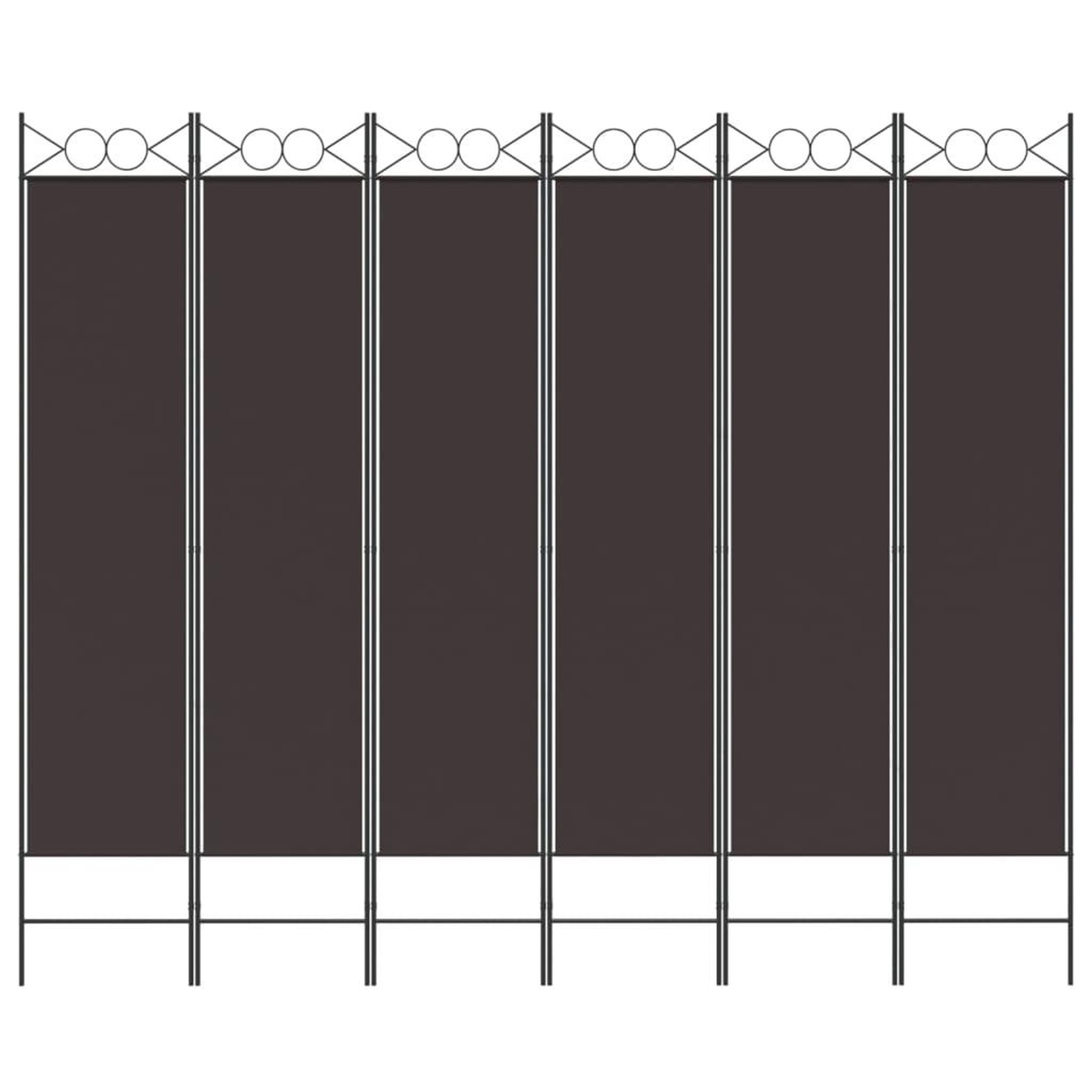 Voir la diapositive 3 : VIDAXL Cloison de separation 6 panneaux marron 240x200 cm tissu
