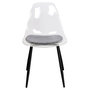 Voir la diapositive 3 : TOILINUX Lot de 2 Chaises design transparent Lilia - Noir