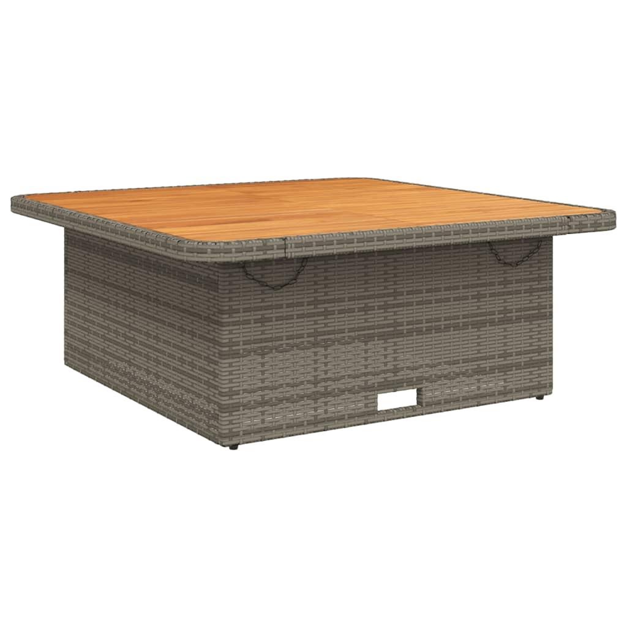 Voir la diapositive 4 : VIDAXL Ensemble a manger de jardin 5 pcs coussins gris resine tressee