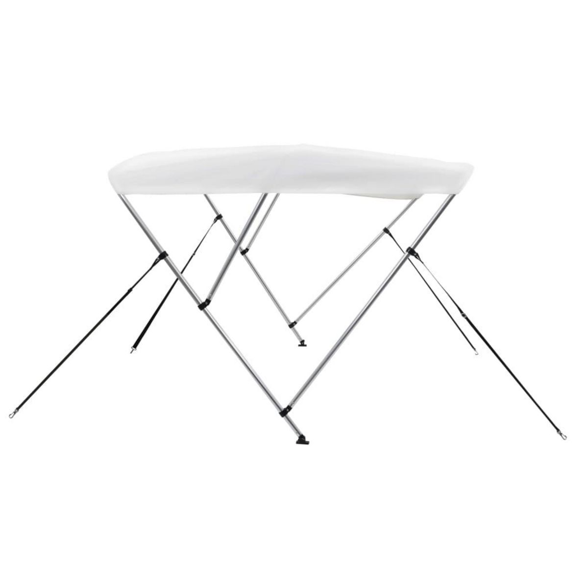 VIDAXL Auvent bimini a 3 arceaux Blanc 183x180x137 cm