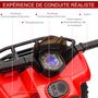 Voir la diapositive 6 : HOMCOM Quad buggy voiture électrique enfant 18-36 mois 6 V 2 Km/h max. effet lumineux métal PP rouge