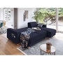 Voir la diapositive 4 : BEST MOBILIER Bella - canapé d'angle réversible convertible - avec coffre - 4 places - tissu